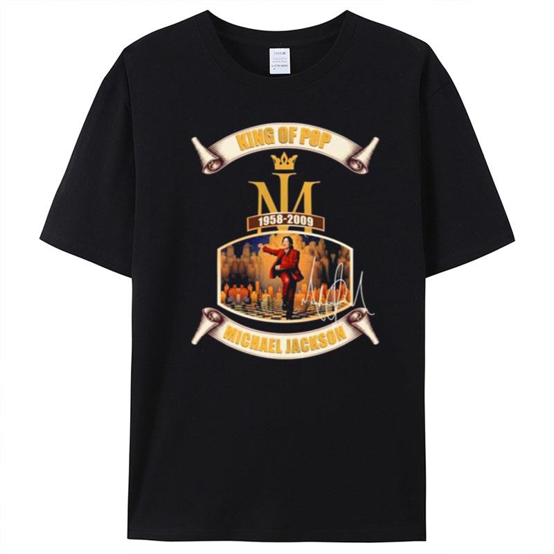 King Of Pop 1958 2009 Michael Jackson Signatures T-Shirt Unisex