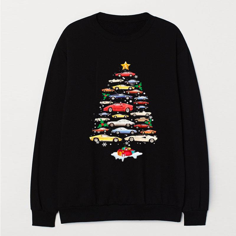 Lamborghini Cars Merry Christmas Tree T-Shirt Unisex