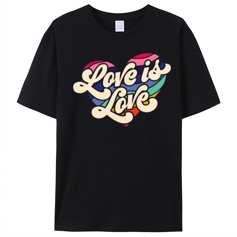 Lgbt Heart Love Is Love T-Shirt Unisex