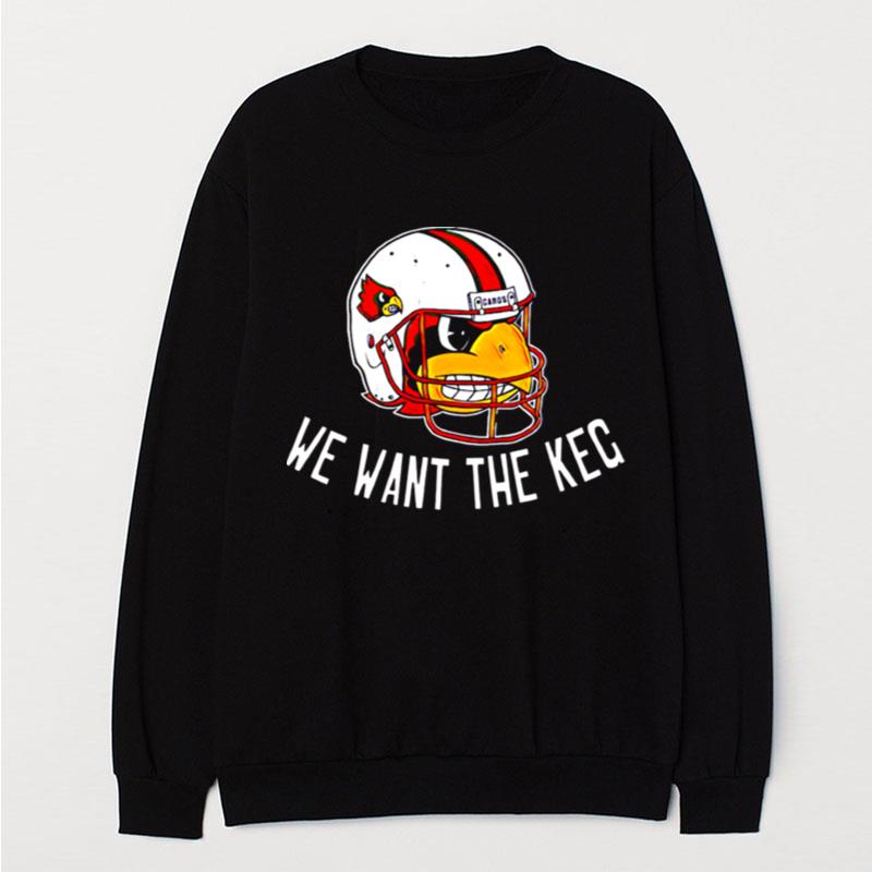 Louisville Cardinals Helmet We Want The Keg T-Shirt Unisex