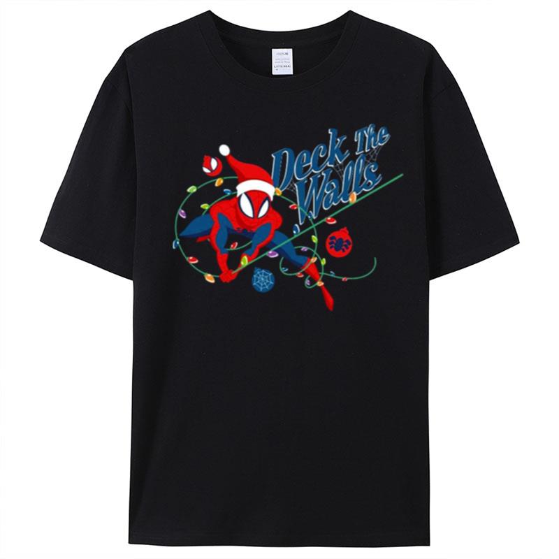 Marvel Spider Man Deck The Walls Holiday Xmas T-Shirt Unisex