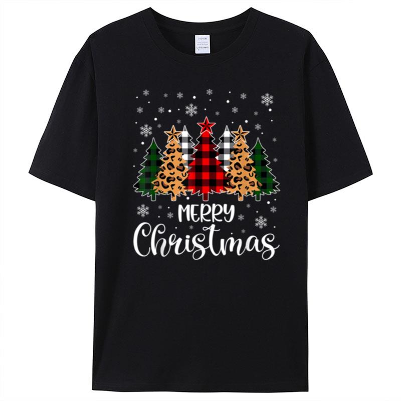 Merry Christmas Buffalo Xmas Tree Red Plaid For Men Women T-Shirt Unisex