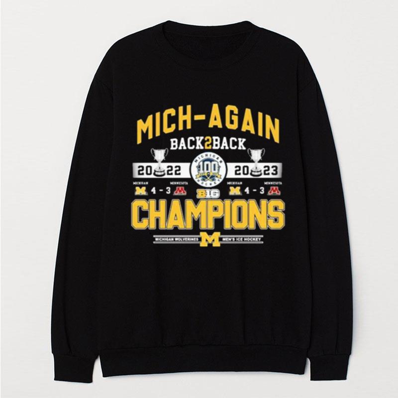 Mich Again Back 2 Back Champions T-Shirt Unisex