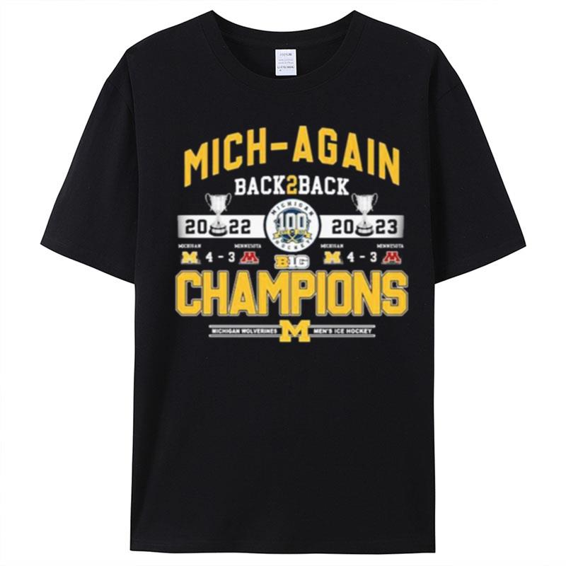 Mich Again Back 2 Back Champions T-Shirt Unisex