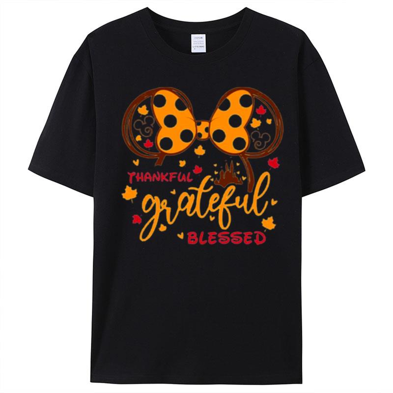 Mouse Thankful Grateful Blessed Disney Thanksgiving T-Shirt Unisex