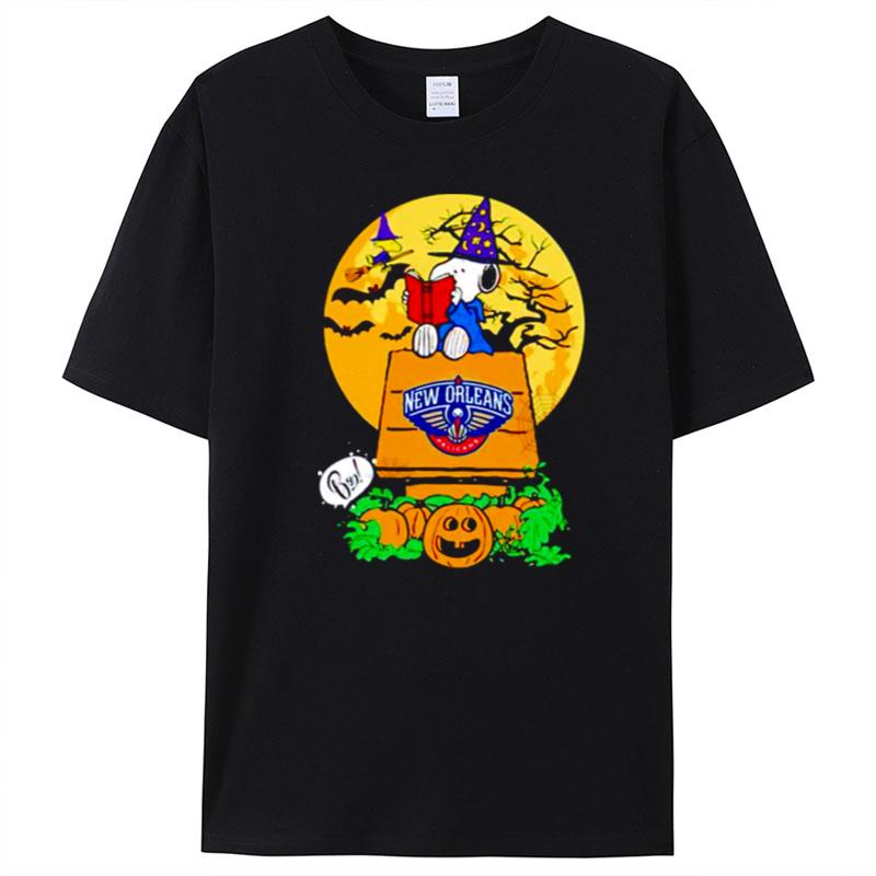 New Orleans Pelicans Snoopy Halloween T-Shirt Unisex