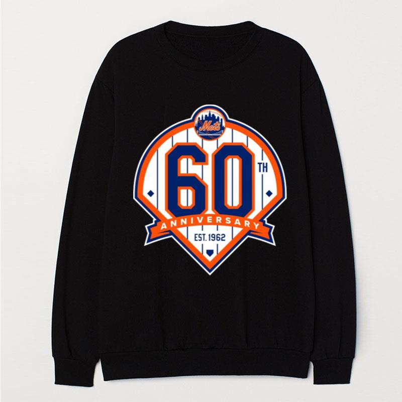 New York Mets 60Th Anniversary Logo Retro T-Shirt Unisex