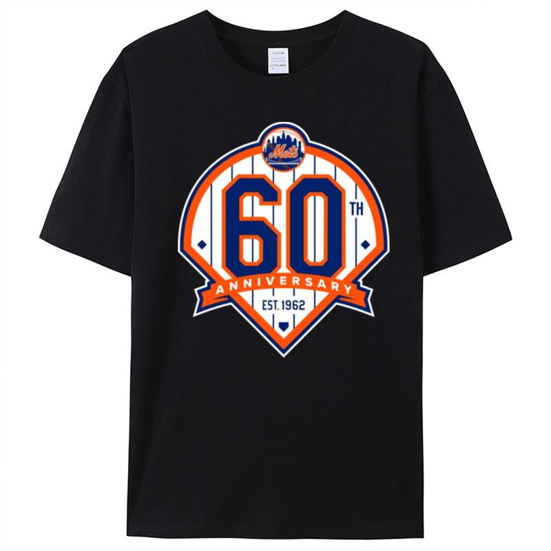 New York Mets 60Th Anniversary Logo Retro T-Shirt Unisex