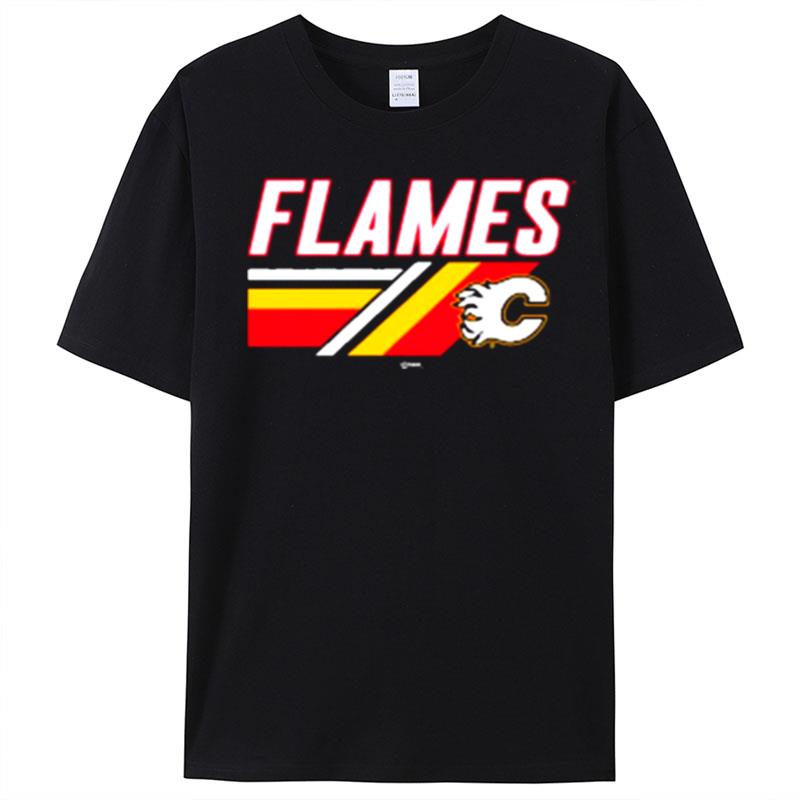 Nhl Calgary Flames Logo Black Team Jersey Inspired T-Shirt Unisex