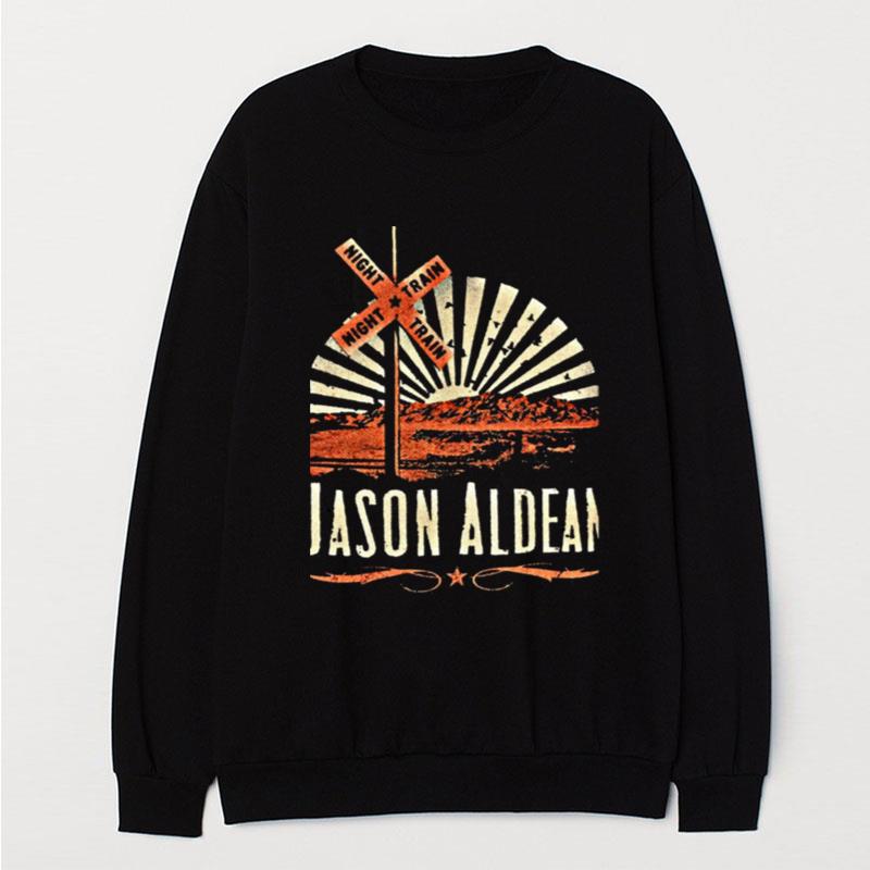 Night Train Cerita Jason Aldean Menarik Vintage T-Shirt Unisex