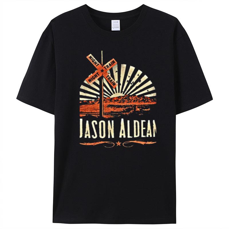 Night Train Cerita Jason Aldean Menarik Vintage T-Shirt Unisex