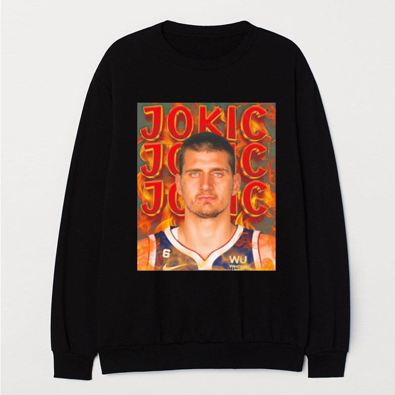 Nikola Jokic Fire Photo T-Shirt Unisex