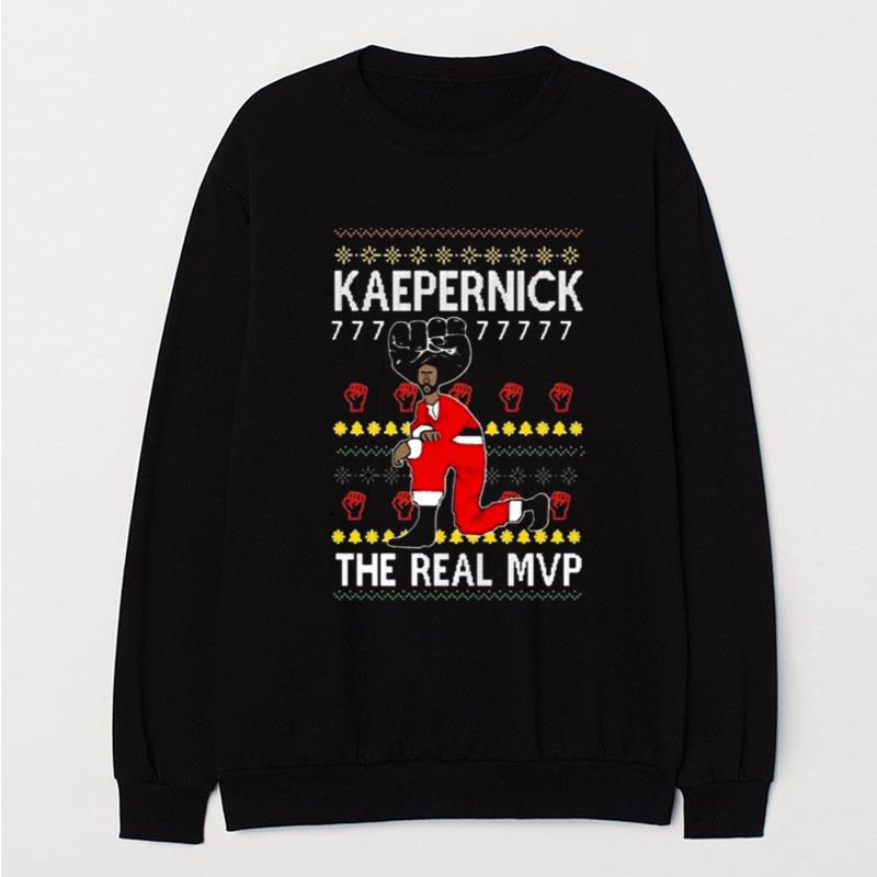 On Sale Today Kaepernick The Real Mvp Xmas T-Shirt Unisex