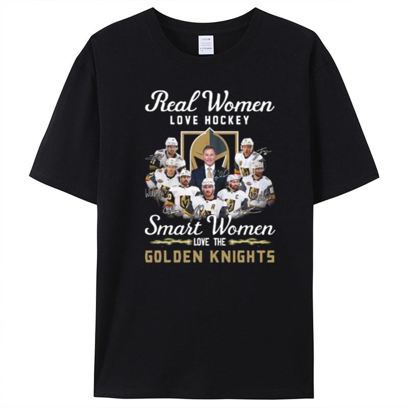 Original Real Women Love Hockey Smart Women Love Vegas Golden Knights Signatures Sweat T-Shirt Unisex