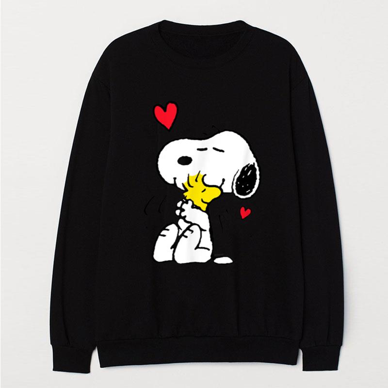 Peanuts Valentine Snoopy And Woodstock Lots Of Love T-Shirt Unisex