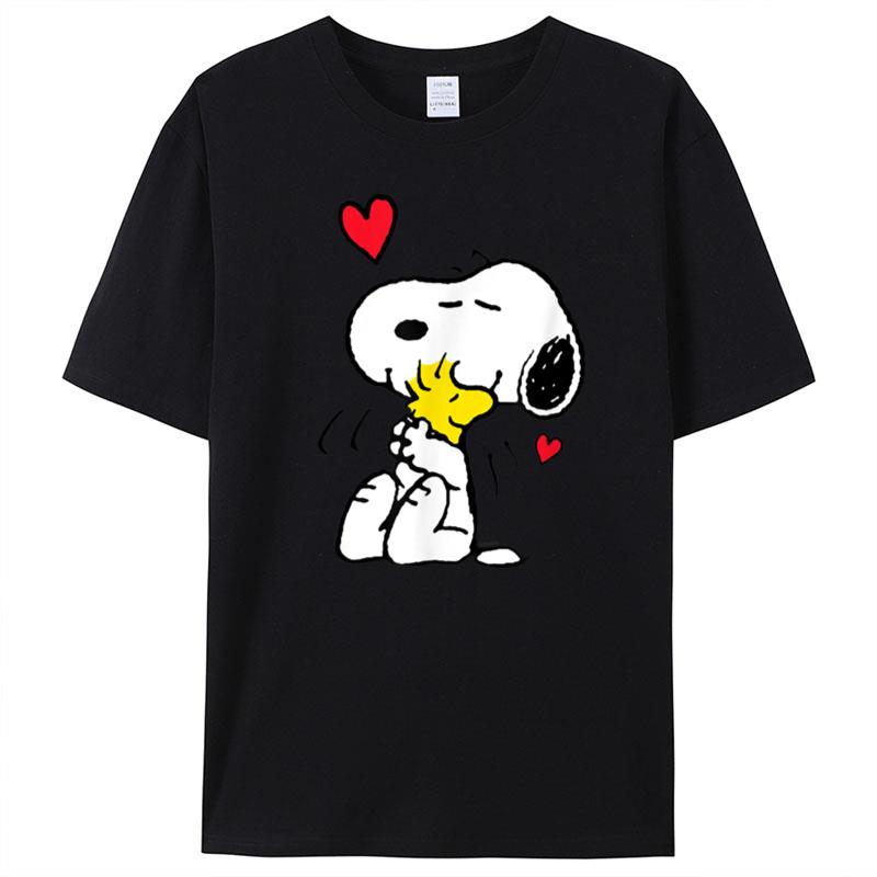 Peanuts Valentine Snoopy And Woodstock Lots Of Love T-Shirt Unisex