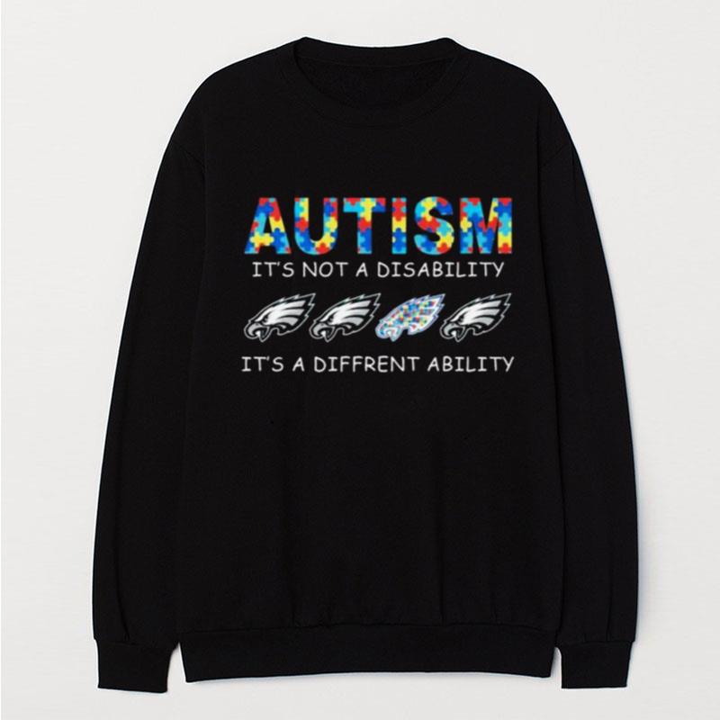 Philadelphia Eagles Autism It's Not A Disability It's A Different Ability T-Shirt Unisex