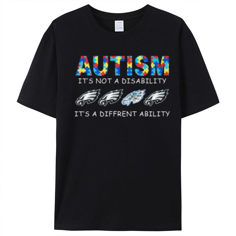 Philadelphia Eagles Autism It's Not A Disability It's A Different Ability T-Shirt Unisex