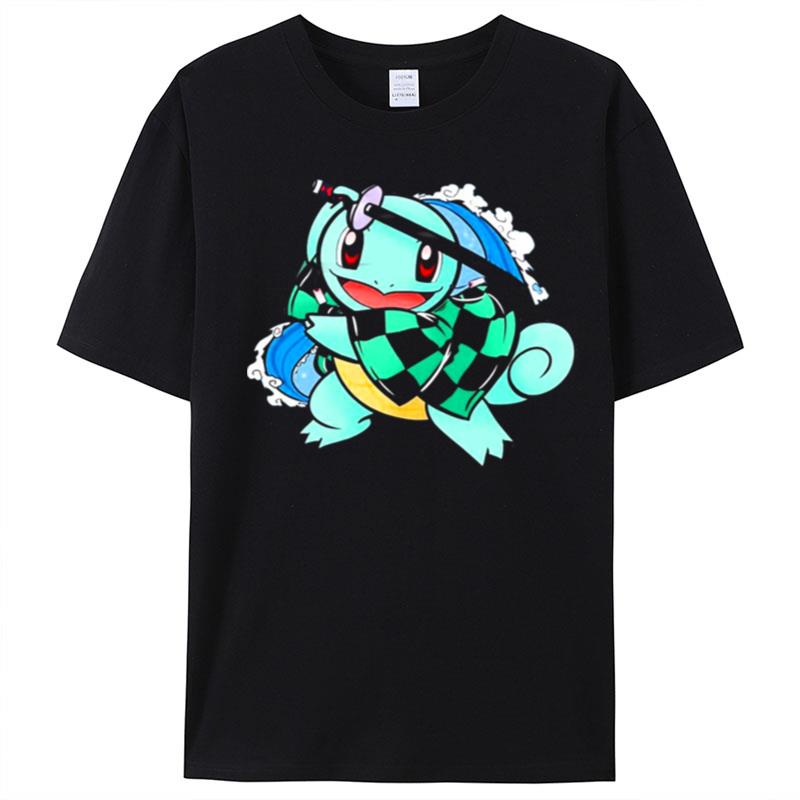 Pokemon Lovely Tanjiro Turtle Water Breathing Chibi T-Shirt Unisex