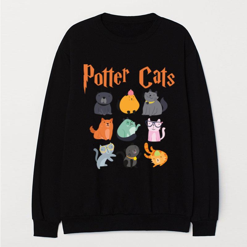 Potter Cute Magic Cats Harry Pawter Classic T-Shirt Unisex