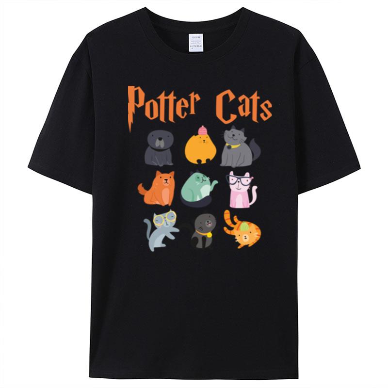 Potter Cute Magic Cats Harry Pawter Classic T-Shirt Unisex