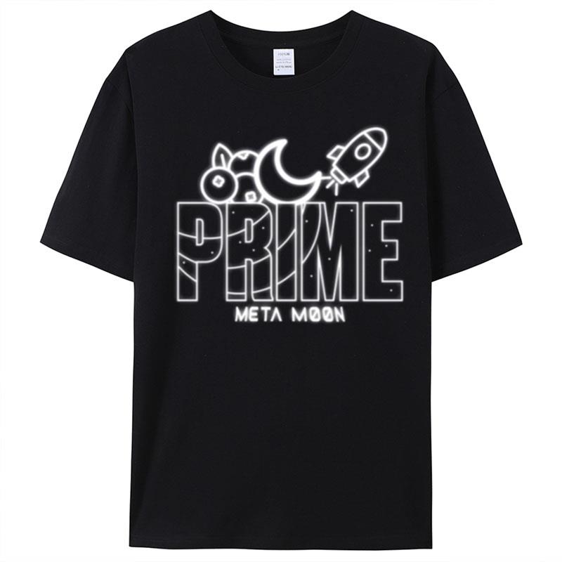 Prime Hydration Meta Moon Neon Light Sign Party T-Shirt Unisex