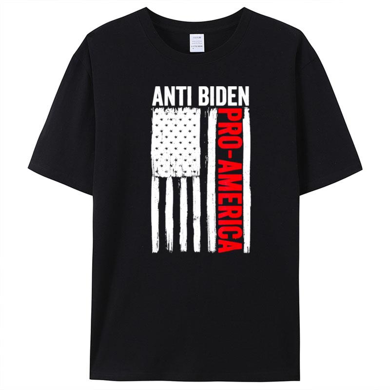 Pro Trump 2024 Election Anti Biden Flag Usa American T-Shirt Unisex