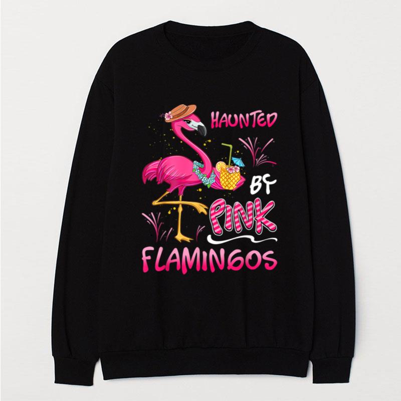 Rad Fancy Spooky Haunted By Pink Flamingo Funny Flamingo Lov T-Shirt Unisex