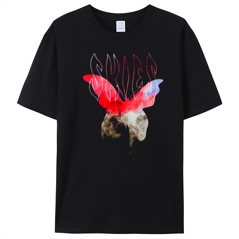 Red Roses Butterfly Smoke Lil Skies T-Shirt Unisex