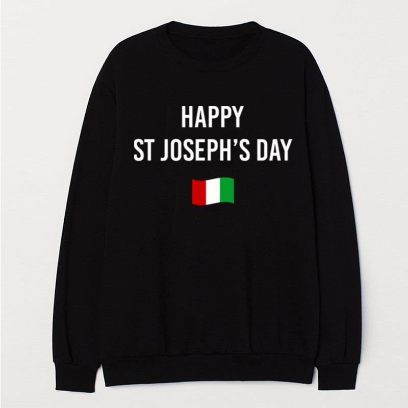 Religious Holiday Happy St. Joseph's Day Flag T-Shirt Unisex