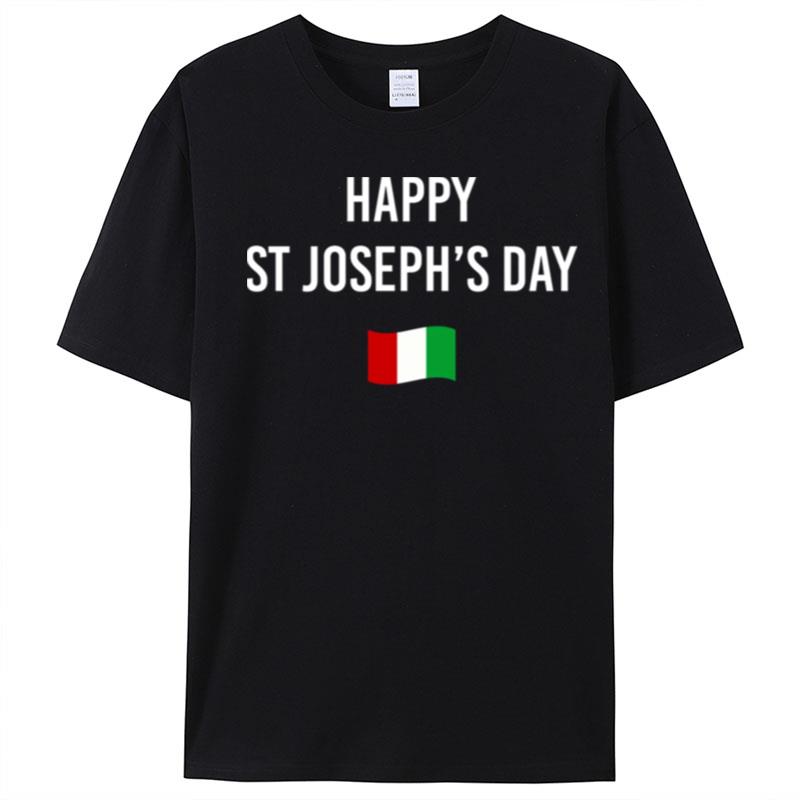 Religious Holiday Happy St. Joseph's Day Flag T-Shirt Unisex