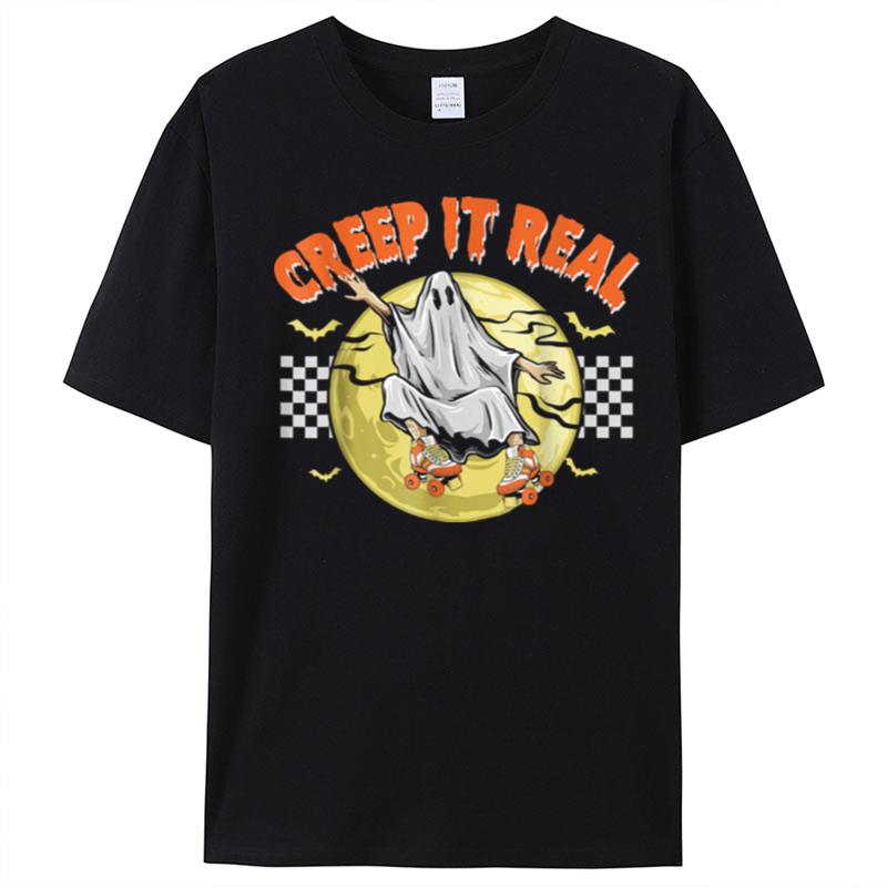 Retro Halloween Creep It Real Vintage Ghost Halloween T-Shirt Unisex