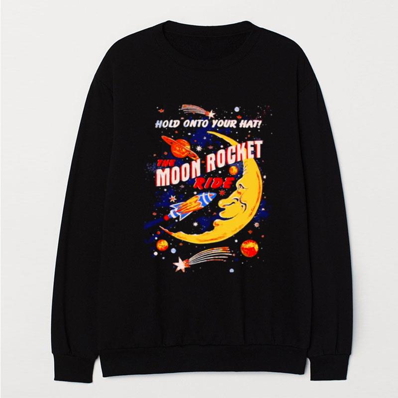 Rocket Moon Ride Vintage T-Shirt Unisex