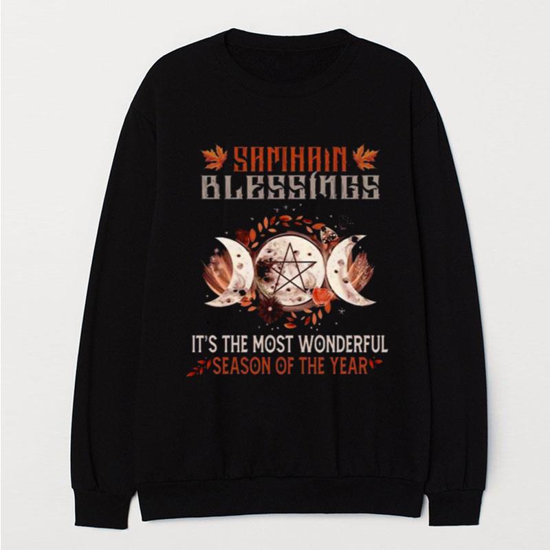 Samhain Blessings It's The Most Wonderful Season Of The Year Halloween T-Shirt Unisex