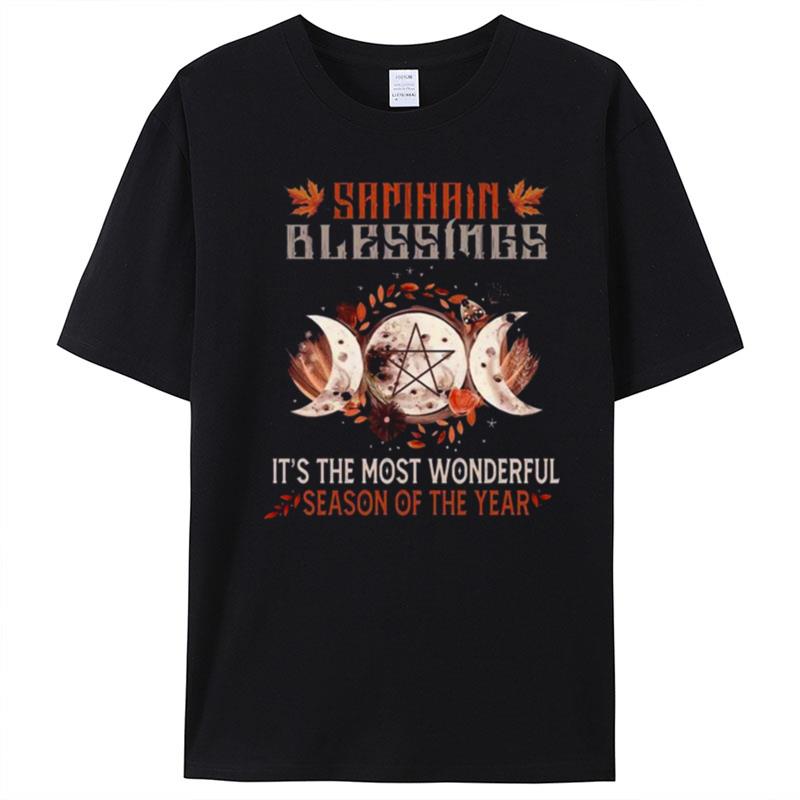 Samhain Blessings It's The Most Wonderful Season Of The Year Halloween T-Shirt Unisex