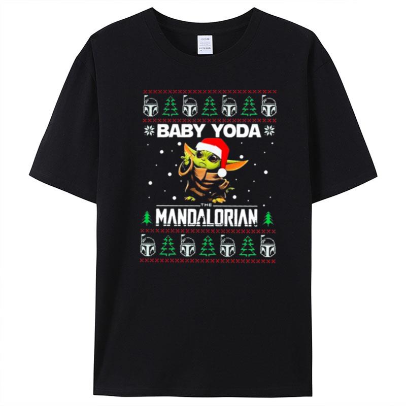 Santa Baby Yoda The Mandalorian Ugly Christmas T-Shirt Unisex