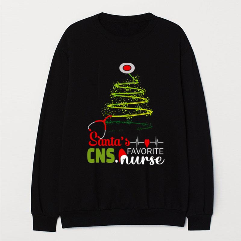 Santa's Favorite Cns Nurse Cns Nurse Christmas T-Shirt Unisex