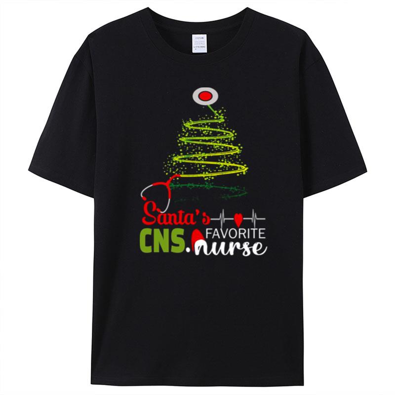 Santa's Favorite Cns Nurse Cns Nurse Christmas T-Shirt Unisex