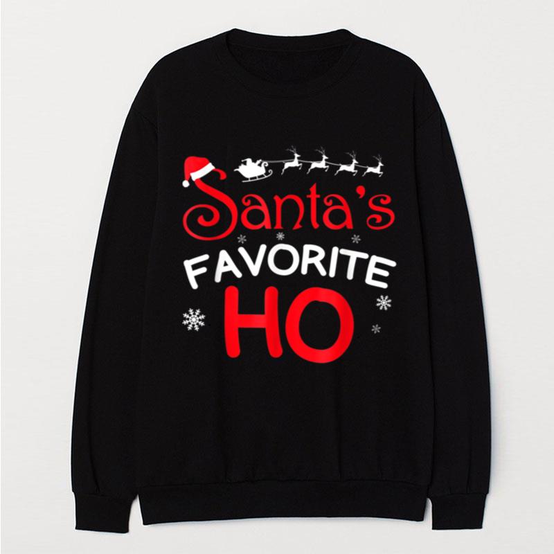 Santa's Favorite Ho Funny Christmas Xmas Costume Santa Claus T-Shirt Unisex