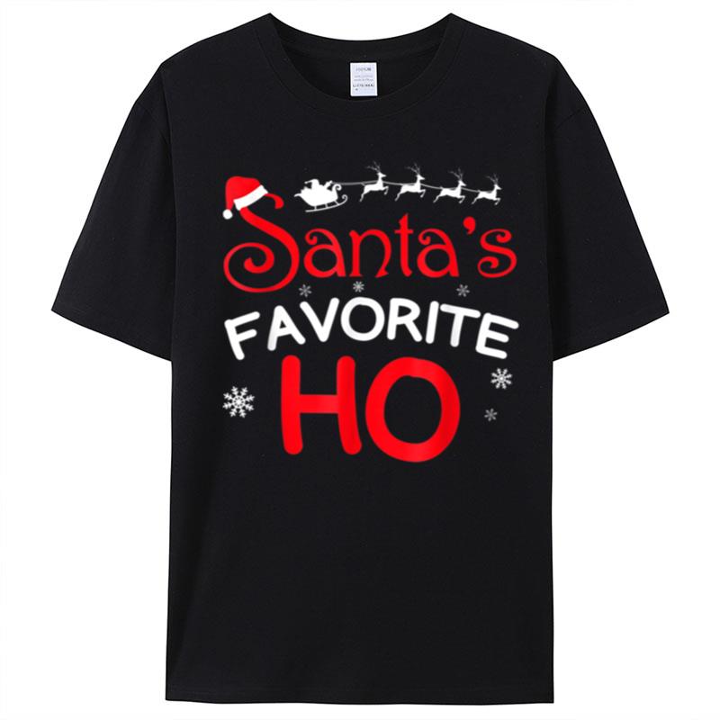 Santa's Favorite Ho Funny Christmas Xmas Costume Santa Claus T-Shirt Unisex