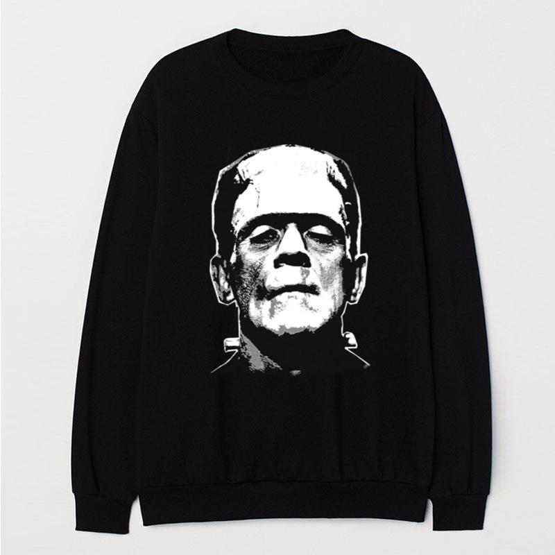 Scary Halloween Character Frankenstein Portrait T-Shirt Unisex