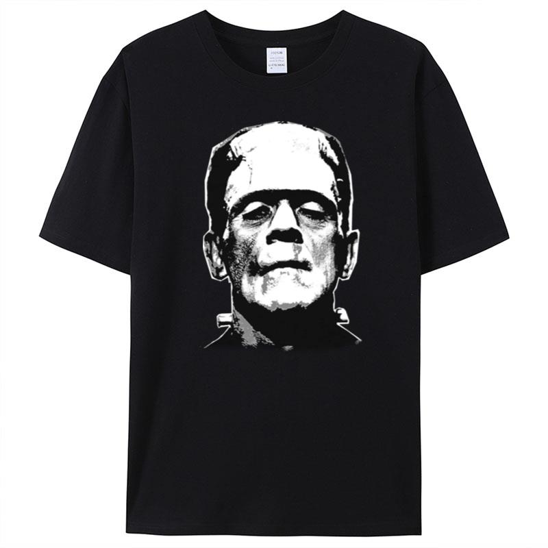 Scary Halloween Character Frankenstein Portrait T-Shirt Unisex