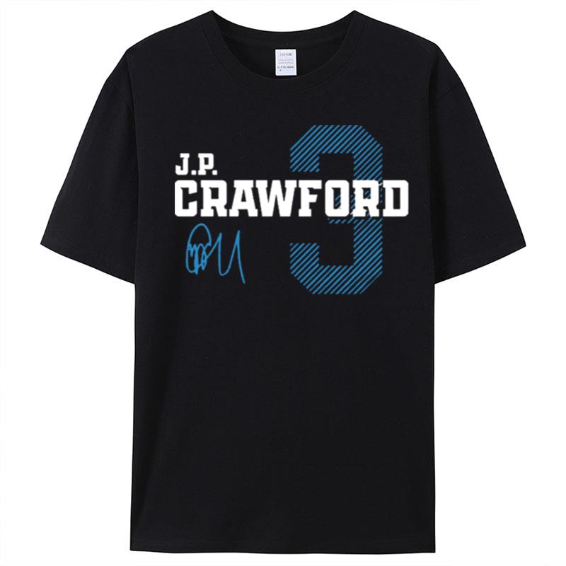 Seattle Mariners J.P. Crawford 3 Signature T-Shirt Unisex