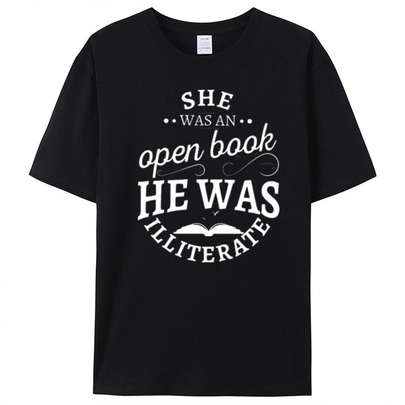 She Was An Open Book He Was Illiterate Youth T-Shirt Unisex