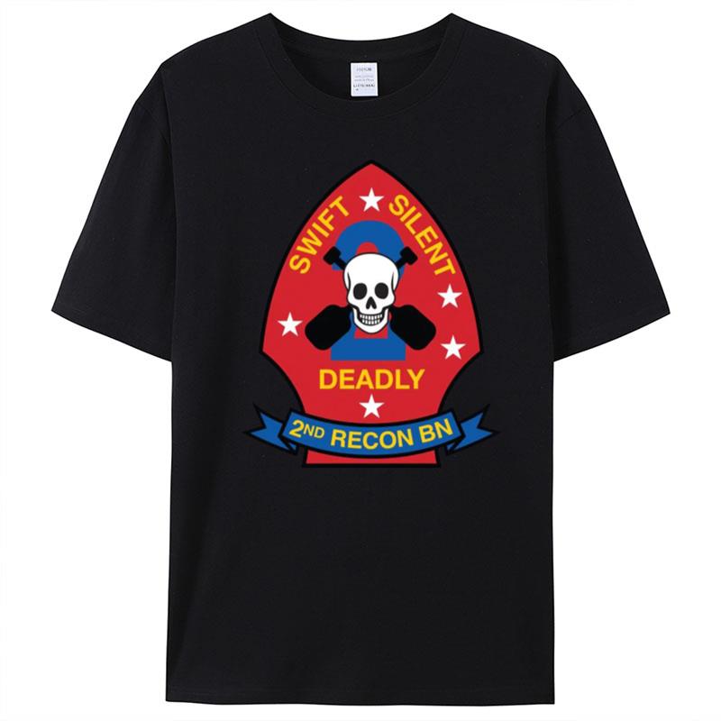 Skull Silent Swift Deadly 2Nd Recon Bn T-Shirt Unisex