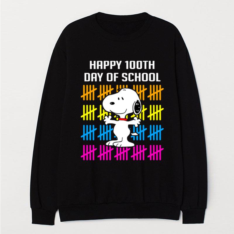 Snoopy Happy 100Th Day Of School T-Shirt Unisex