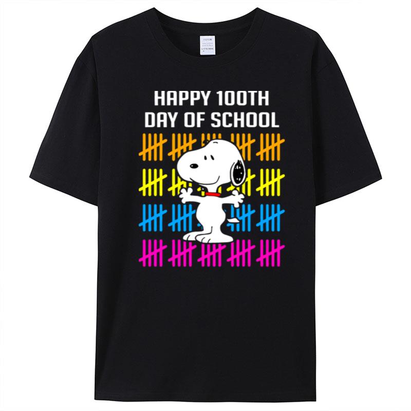 Snoopy Happy 100Th Day Of School T-Shirt Unisex