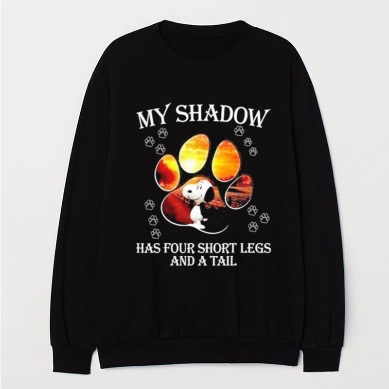 Snoopy My Shadow Has Four Short Legs And A Tail T-Shirt Unisex