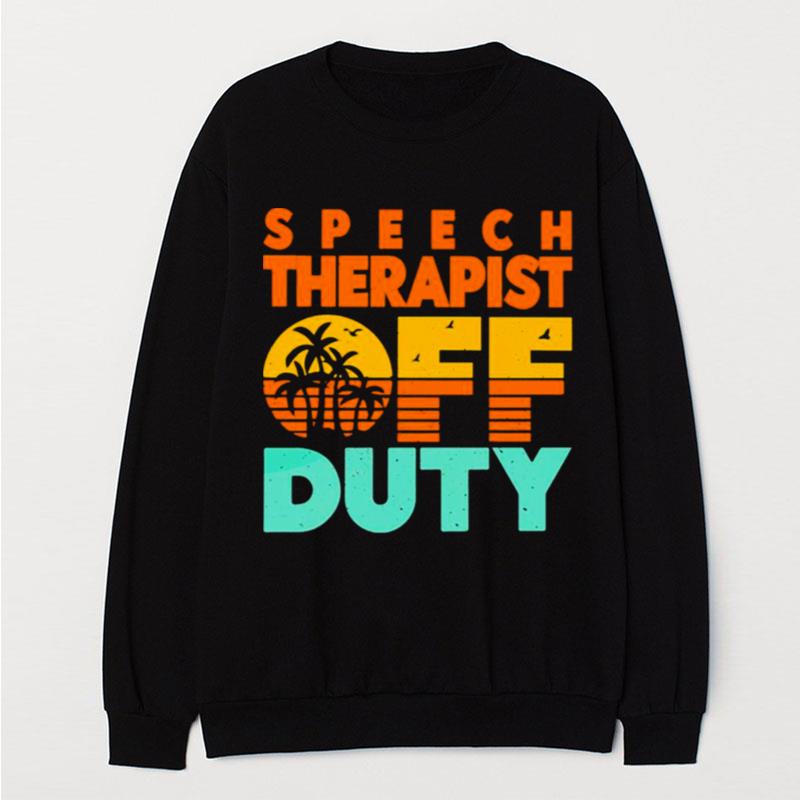 Speech Therapist Off Duty With Palm Tree T-Shirt Unisex