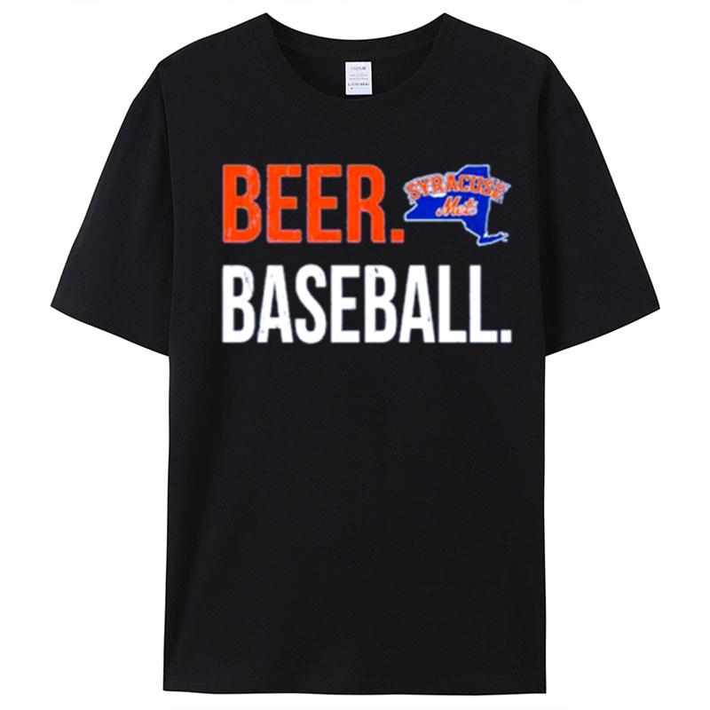 Syracuse Mets Royal Beer Baseball T-Shirt Unisex